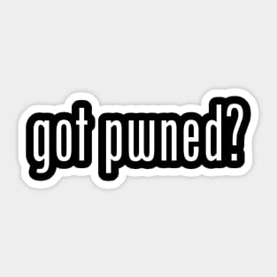 got pwned? 90s throwback inspired simple & elegant graphic Sticker
